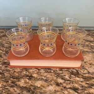 6 vintage Istikan made in
Japan small shot glasses.